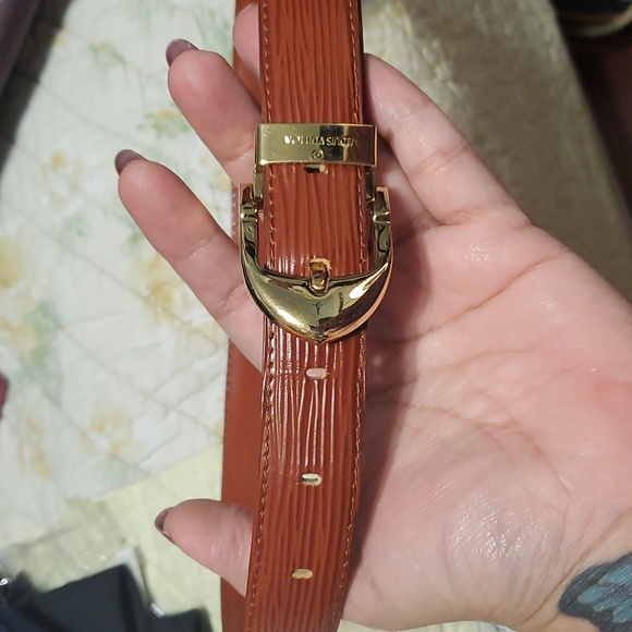 Louis Vuitton women's belt Ceinture Classic Epi brown leather size 85/34 (XS) - Picture 4 of 8